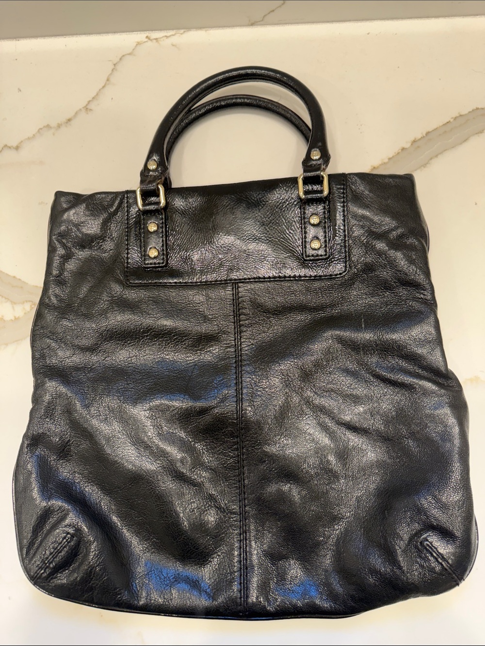 kate spade Alexa Black Leather Structured Tote / Satchel - Picture 3 of 11